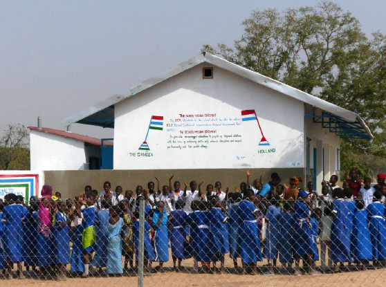School built by the MRC Holland Foundation in The Gambia.
